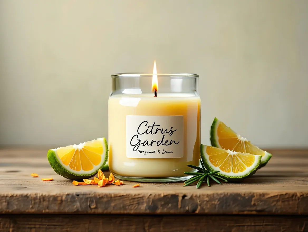 Citrus Garden bergamot and lemon scented candle